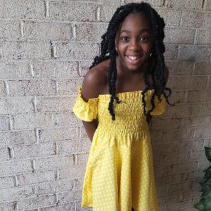 Yellow and White Polka Dot Dress Active